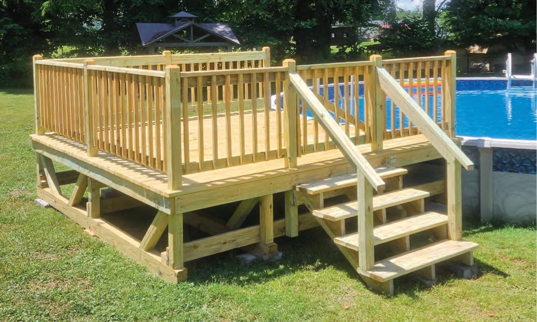 12x12 Pool Deck with a Gate